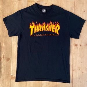 Vintage Thrasher Magazine San Francisco Skate Or Die Flames Mens Medium Shirt